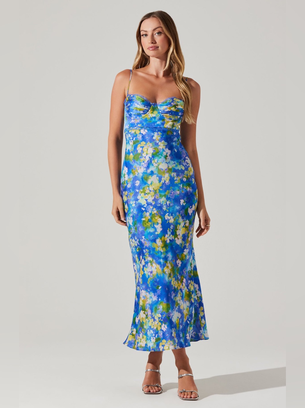 Astr The Label Florianne Floral Satin Maxi